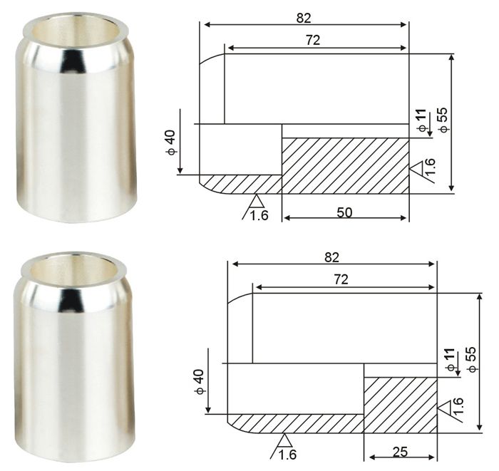 1600A静触头外形尺寸图