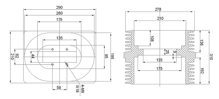 24KV屏蔽套管的结构图