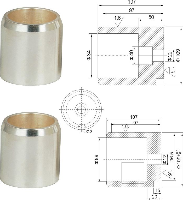 3150A静触头外形尺寸图