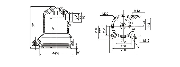 CH3-10Q触头盒的结构图纸