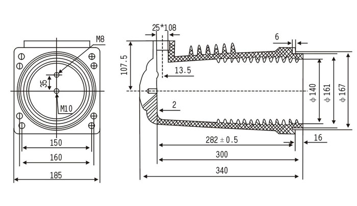 CH3-24KV触头盒的结构图