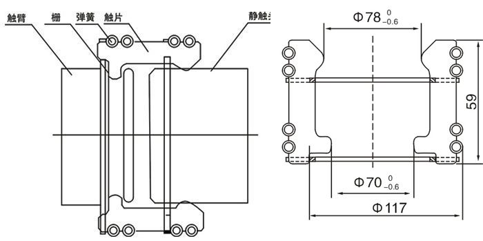 GC5-2000A捆绑式触头的安装示意图