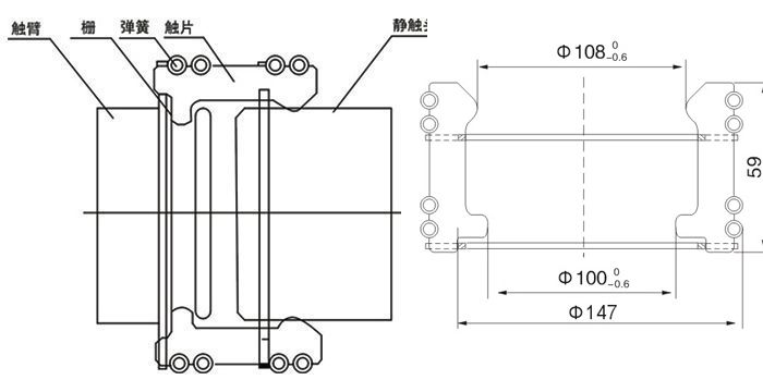 GC5-4000A捆绑式触头的安装示意图
