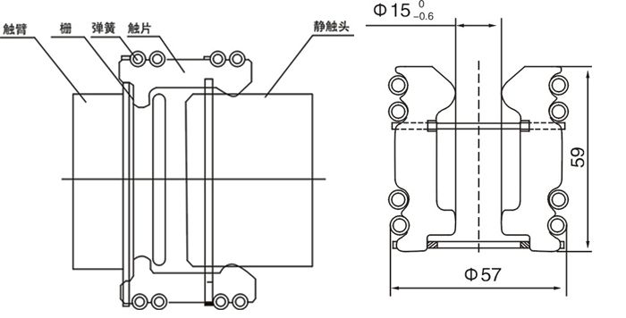 GC5-400A捆绑式触头安装示意图