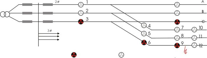 DS-JDSX接地短路故障指示器的接线图