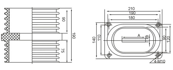 TG3-10Q套管的外形尺寸图