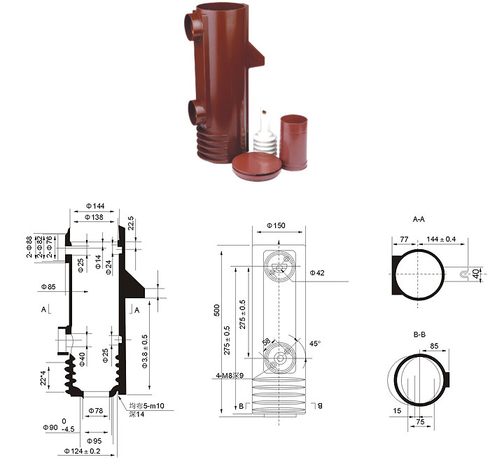 VS1绝缘筒的结构图纸