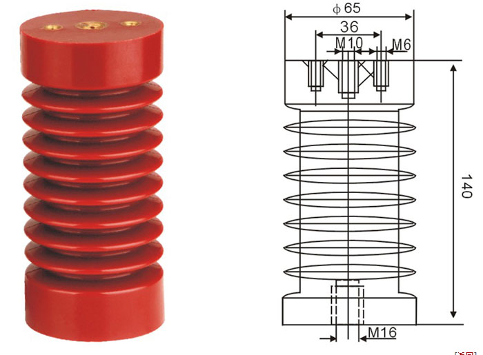 ZJ-10Q、FN7支柱绝缘子的外形结构尺寸图