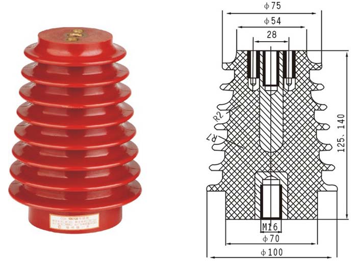 CG5-12KV户内高压带电显示装置传感器的外形尺寸图